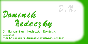 dominik nedeczky business card